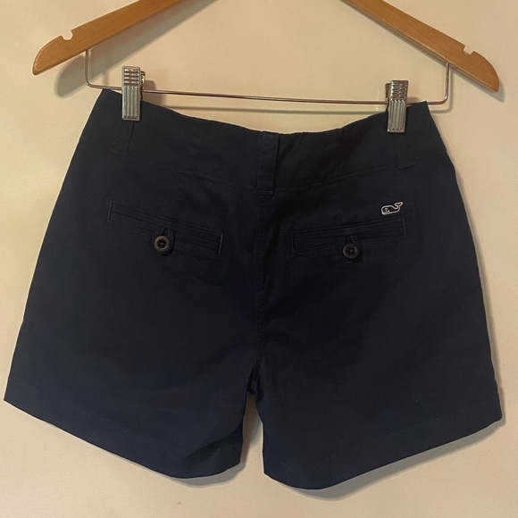 New Vineyard Vines Womens Navy Blue Chino Shorts Dayboat - Picture 4 of 5